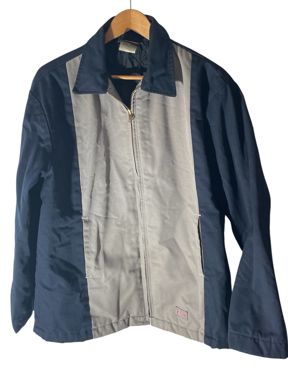 Z2- Dickies Two-Tone Zip Jacket in Navy and Light Gray